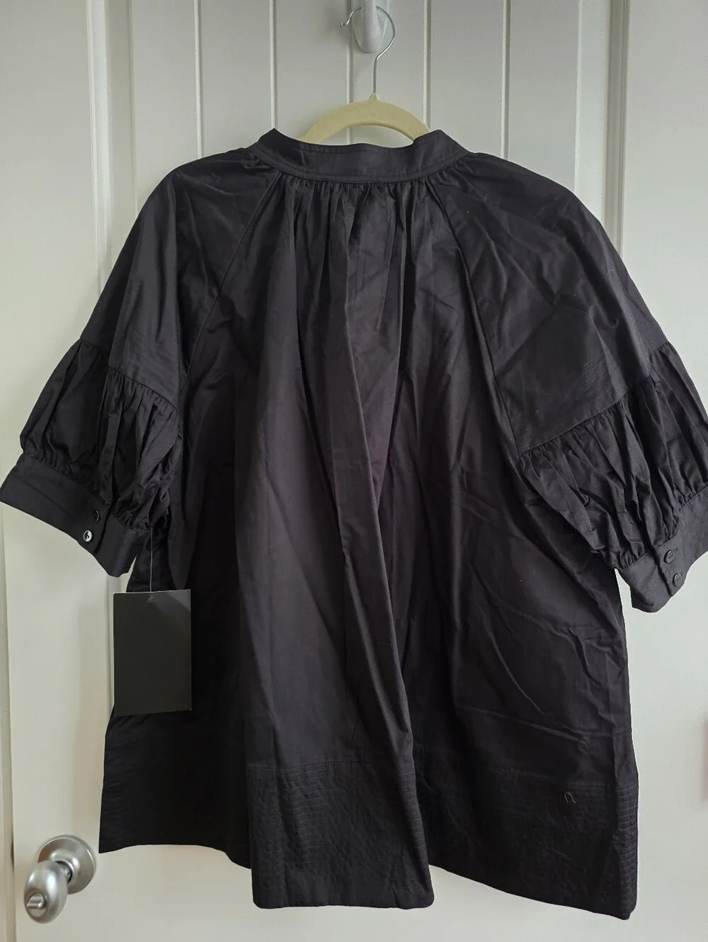 NWT Tuckernuck Ruthie Black Puff-Sleeve V-Neck Women's Top Plus Size XXL
